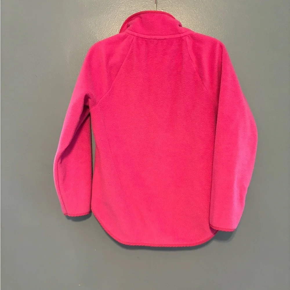 J. Crew Hot Pink Snap Quilted Pullover